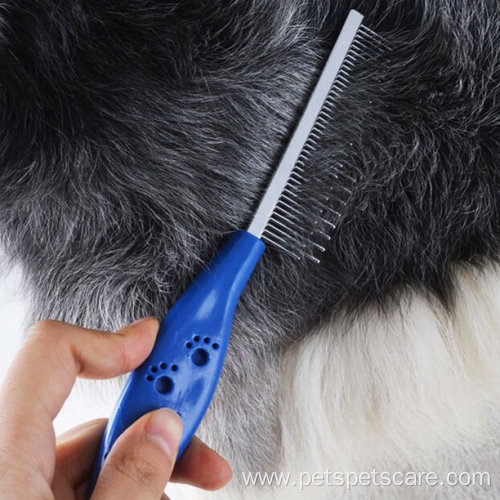 Pet Comb with Long and Short Stainless Teeth